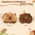 Cute Plush Capybara Shaped Travel Neck Pillow with Citrus 5 | PricZone