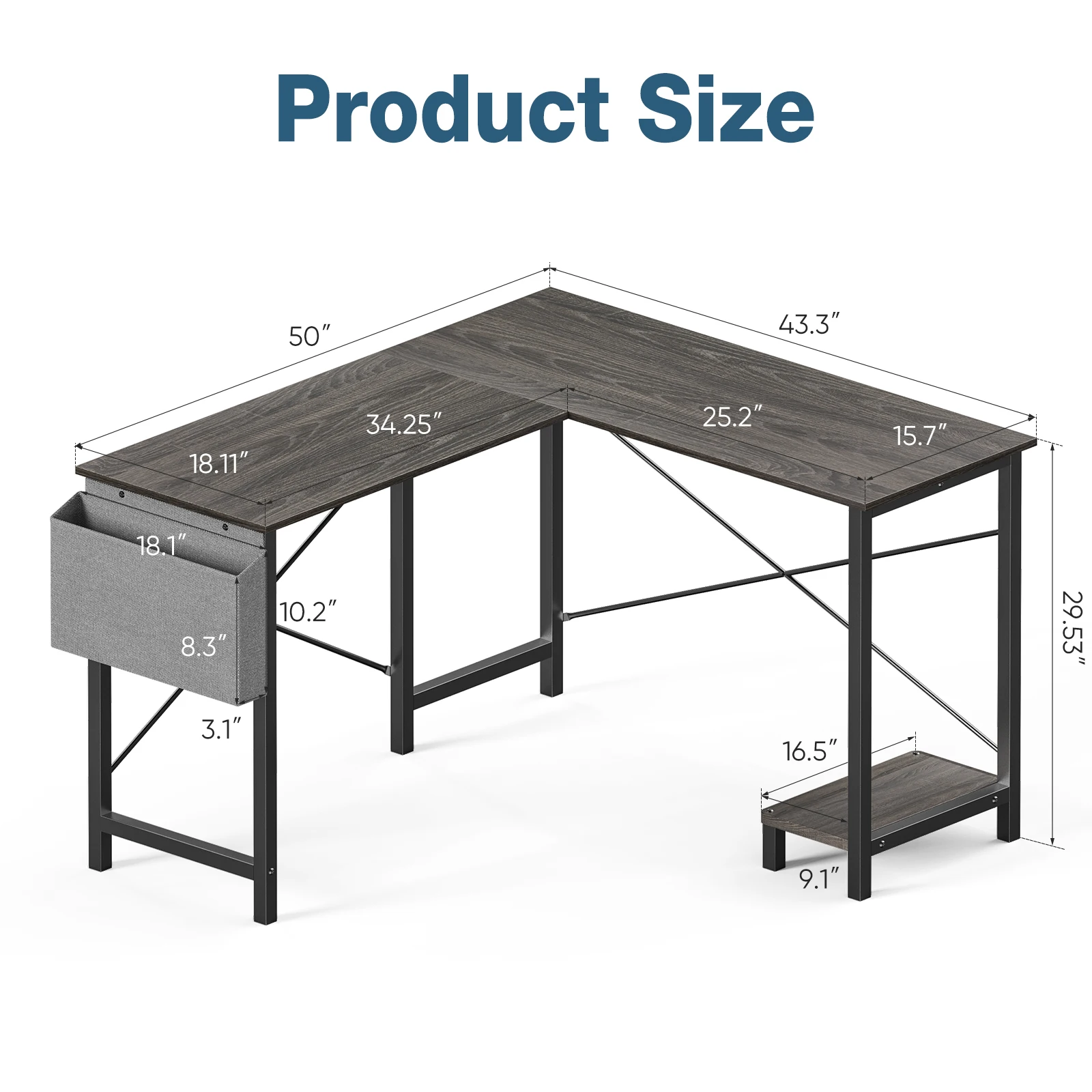Gaming Office Desk with Storage and Side Bag 5 | PricZone Gaming Office Desk with Storage and Side Bag 5 | PricZone
