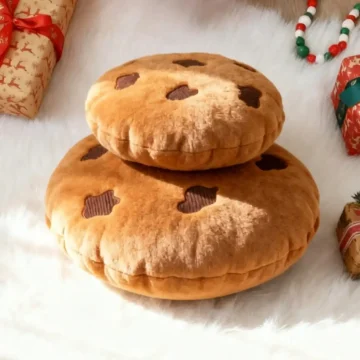 1Pc Chocolate Chip Cookie Shaped Pillow Cute Plush Style 1