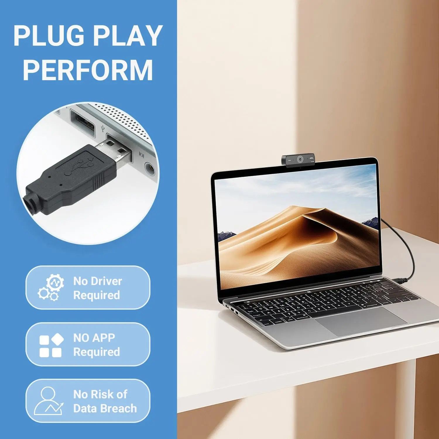 HD 1080P USB Webcam for PC Plug and Play Computer Camera 10