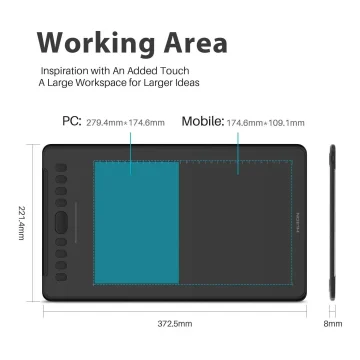Huion H1161 Digital Tablet Graphics Drawing 2