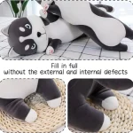 110Cm Giant Husky Plush Pillow Funny Serious Face Big Dog 4 | PricZone