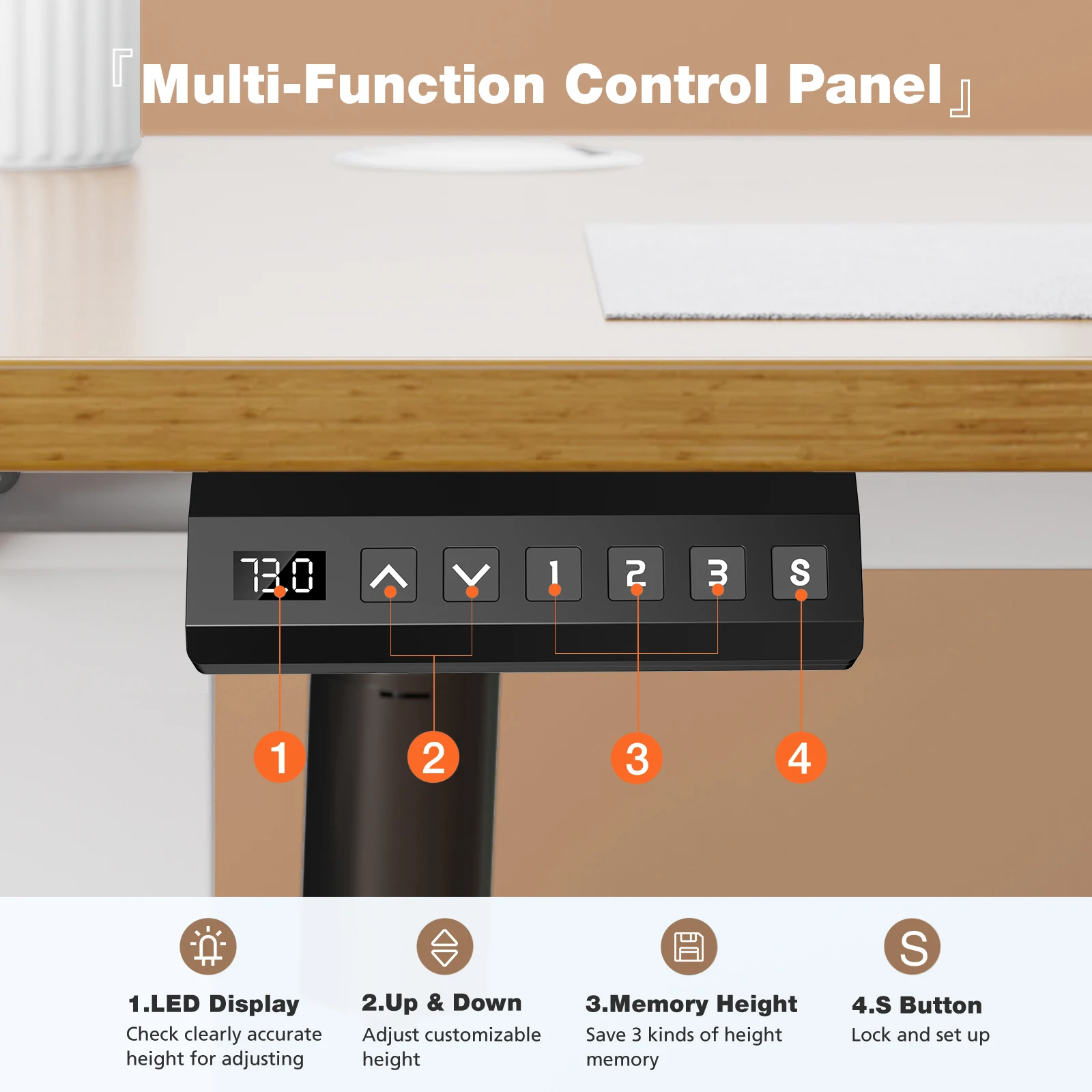 Electric Standing Desk 40X24 Inch Height Adjustable 18
