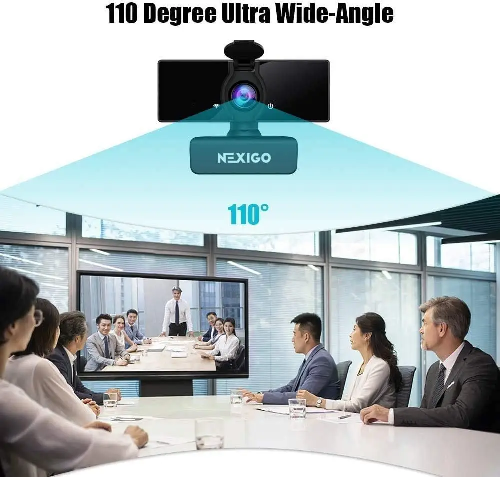 1080P Business Webcam with Dual Microphone and Privacy Cover 10