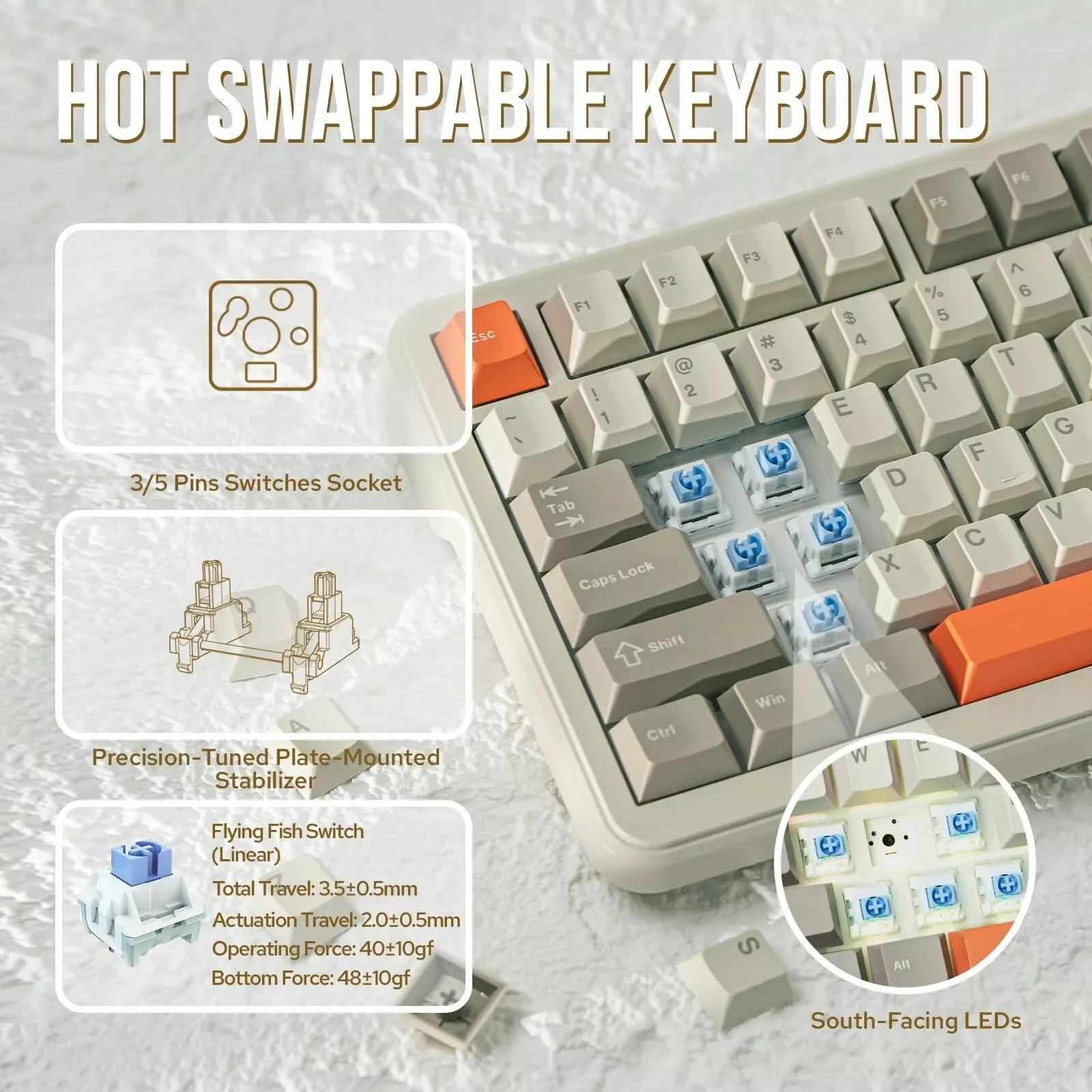 Ajazz Ak820 Max Wireless Office Gaming Esports Mechanical 4 | PricZone Ajazz Ak820 Max Wireless Office Gaming Esports Mechanical 4 | PricZone