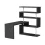 L-Shaped Computer Desk with Rotating Writing