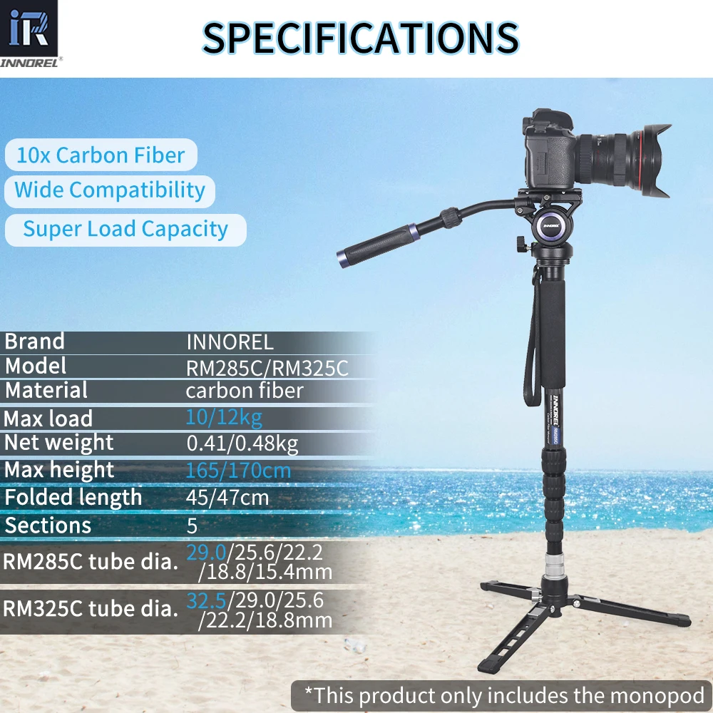 Innorel Rm285CRm325C Travel Carbon Fiber Camera Monopod 2 | PricZone Innorel Rm285CRm325C Travel Carbon Fiber Camera Monopod 2 | PricZone