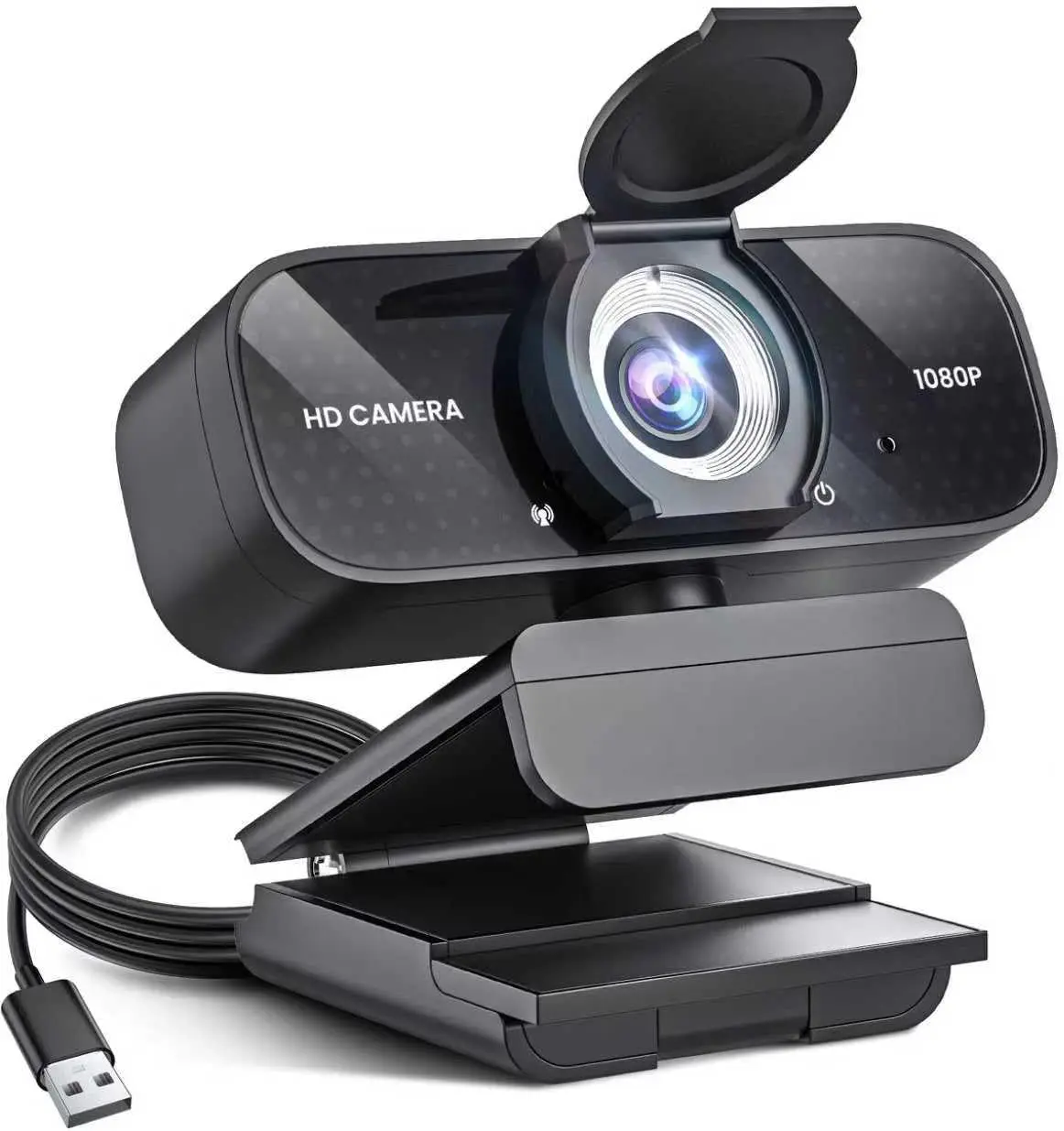 1080P HD Webcam with Noise-Canceling Mic and Auto Light 7