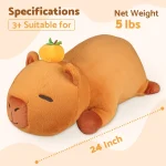 Orange plush pig lying on its side with a small orange fruit on its head against a peach background | PricZone