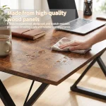 Wooden Computer Desk with Metal Legs for Home Office 5 | PricZone Wooden Computer Desk with Metal Legs for Home Office 5 | PricZone