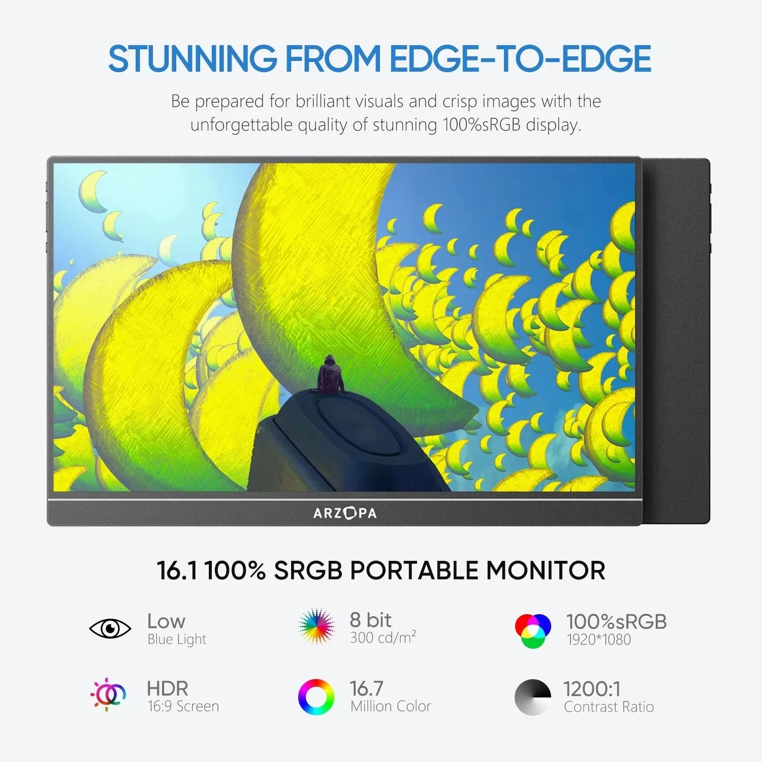 Arzopa 161 100 Srgb Portable Monitor 1080P Second Screen 3 | PricZone Arzopa 161 100 Srgb Portable Monitor 1080P Second Screen 3 | PricZone