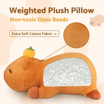 Inch Capybara Weighted Plush Toy for Kids and Adults 2