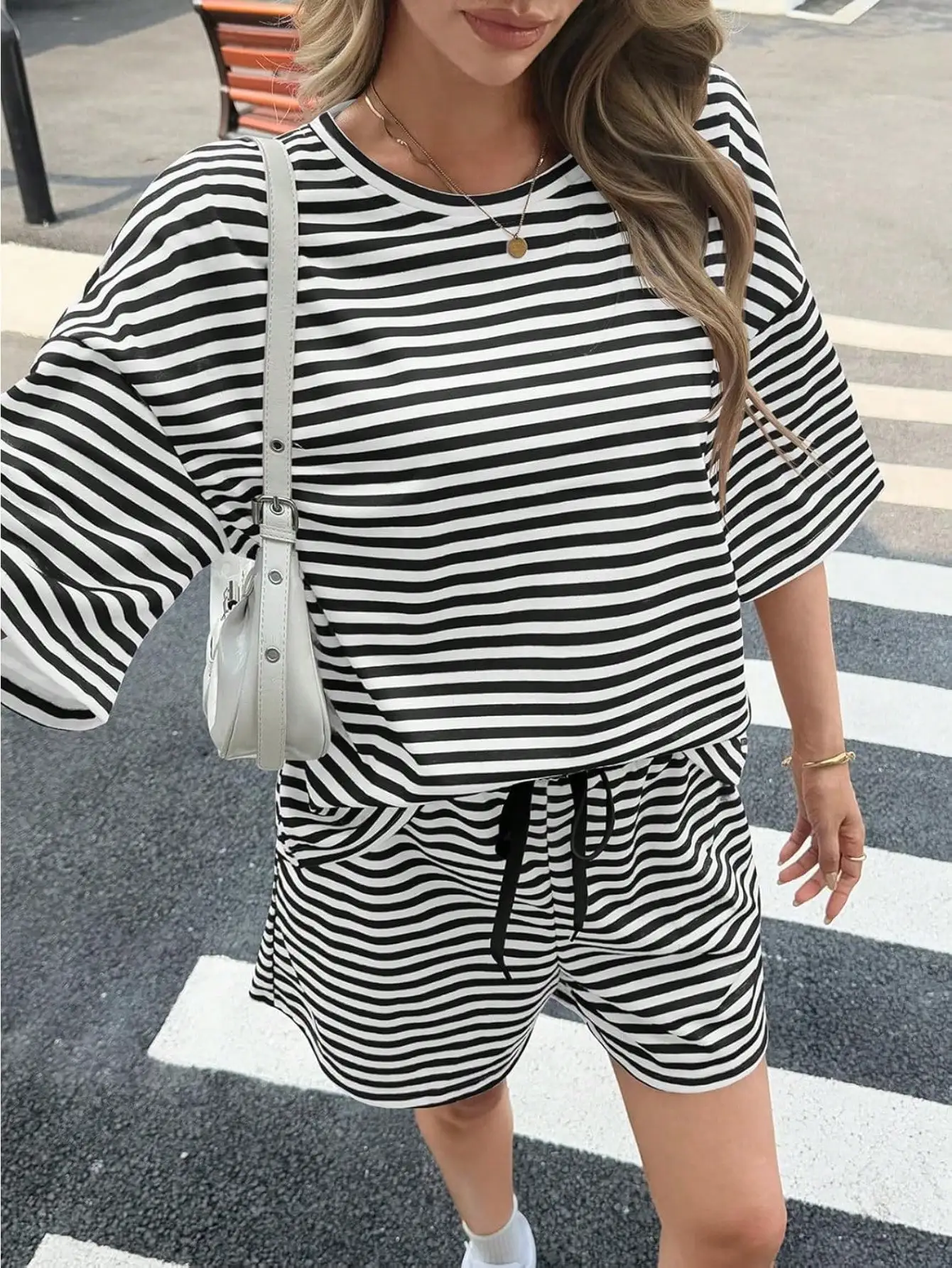 Striped Athleisure 2 Piece Sweatsuit Set 3 | PricZone Striped Athleisure 2 Piece Sweatsuit Set 3 | PricZone