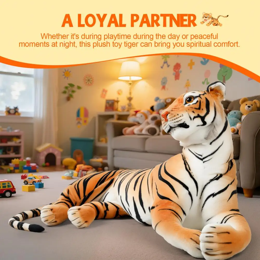 Extra Large Plush Lifelike Tiger Stuffed Animal Home Sofa 8