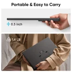 Dopesplay 156Inch Portable FHD IPS External Monitor 6 | PricZone Thin side profile of a portable laptop 03 inches thick shown as a lightweight device being held by a hand 14 lb | PricZone
