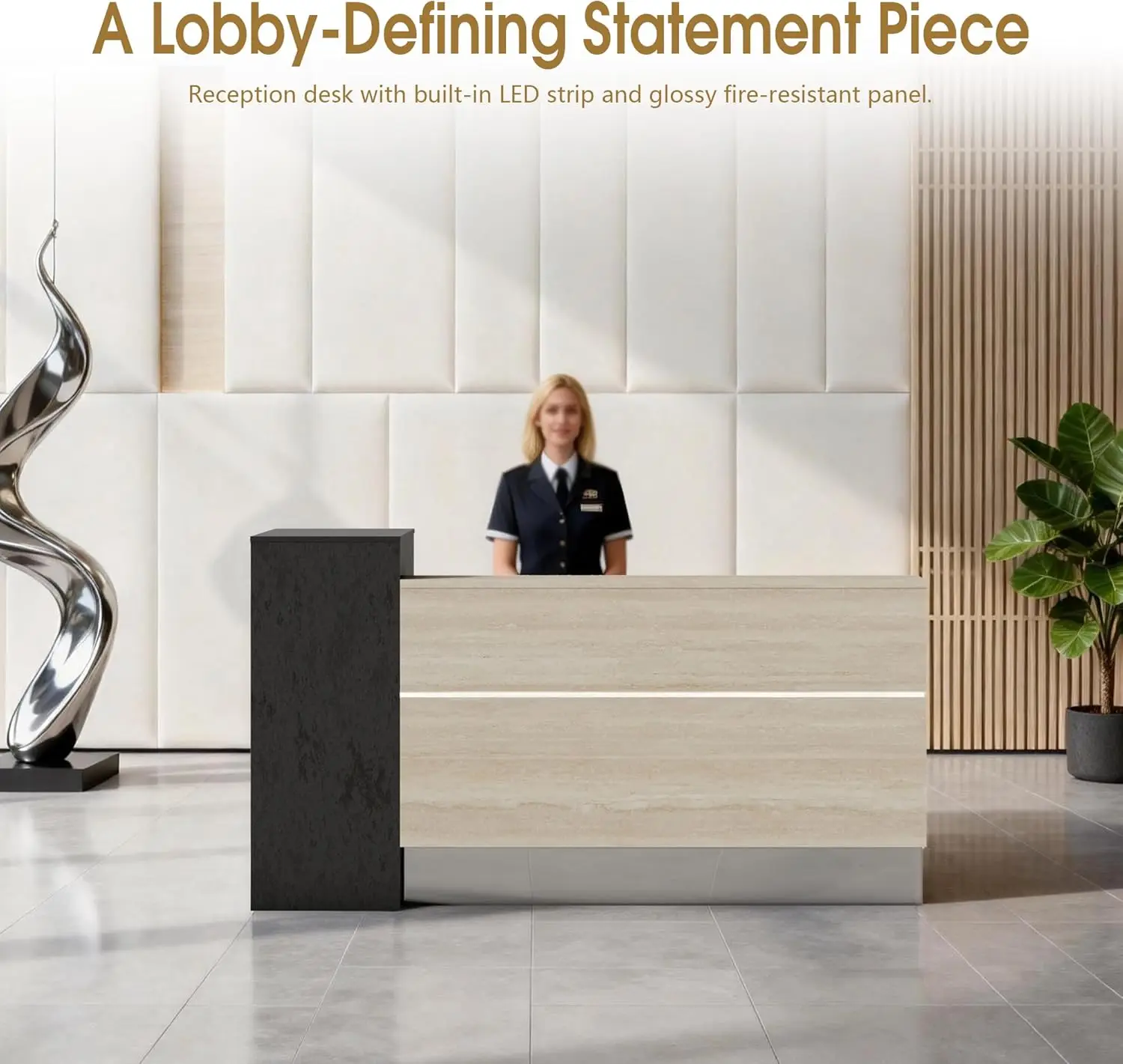 Travertine Reception Desk 63 in x 71 in with Locking Drawers 5 | PricZone Travertine Reception Desk 63 in x 71 in with Locking Drawers 5 | PricZone