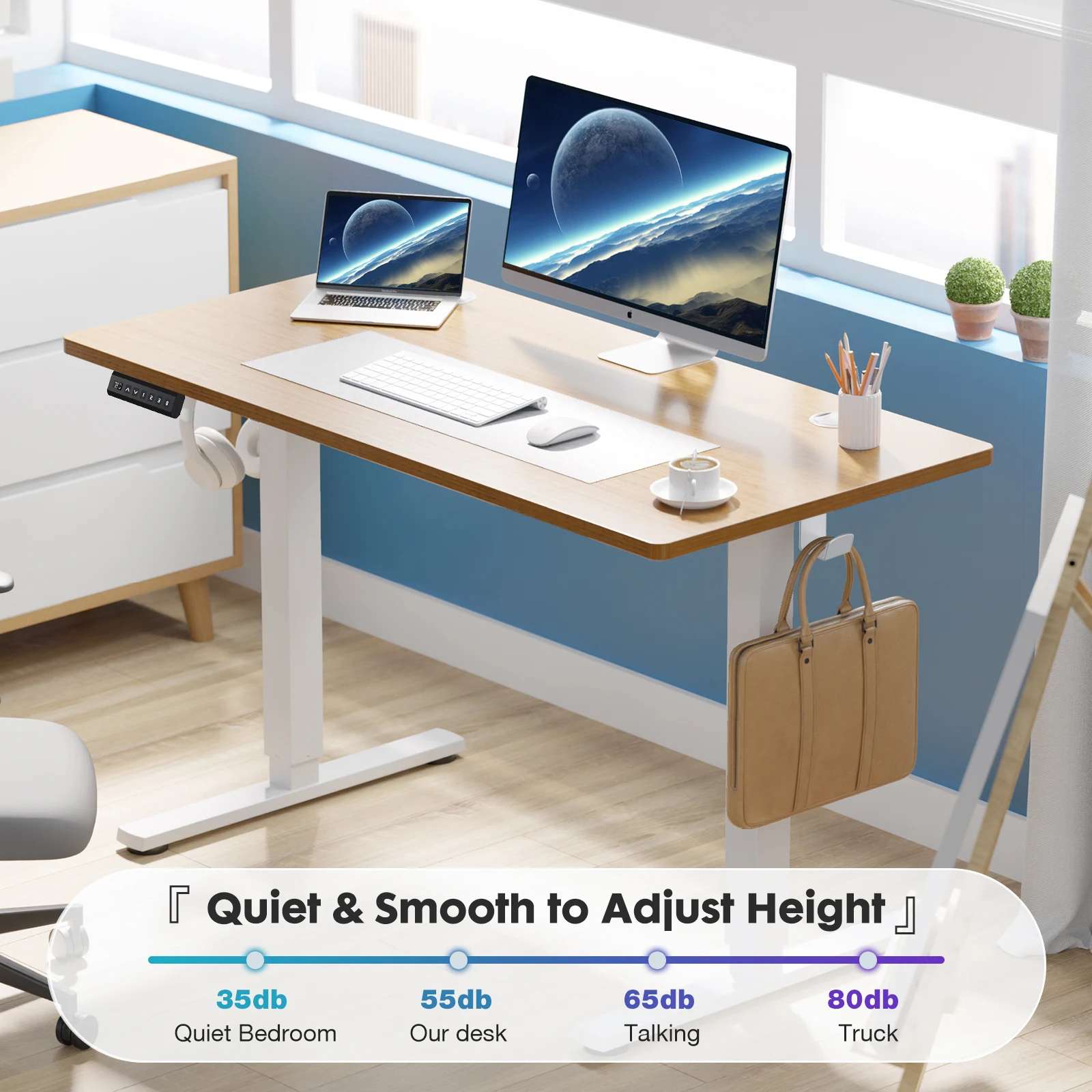 Electric Standing Desk 40X24 Inch Height Adjustable 7 | PricZone Electric Standing Desk 40X24 Inch Height Adjustable 7 | PricZone