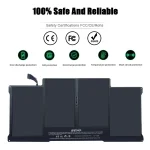 Battery pack with safety certifications CE FCC RoHS and protection icons over discharge overcharge cell temp short circuit | PricZone