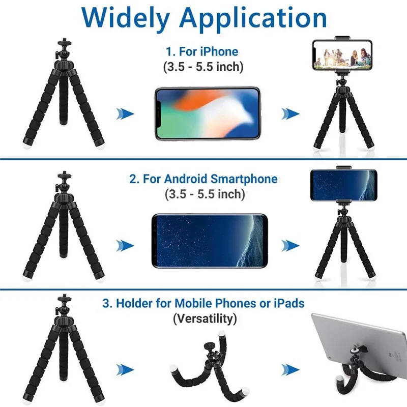 Universal Photography Octopus Tripod Monopod Phone Camera 11