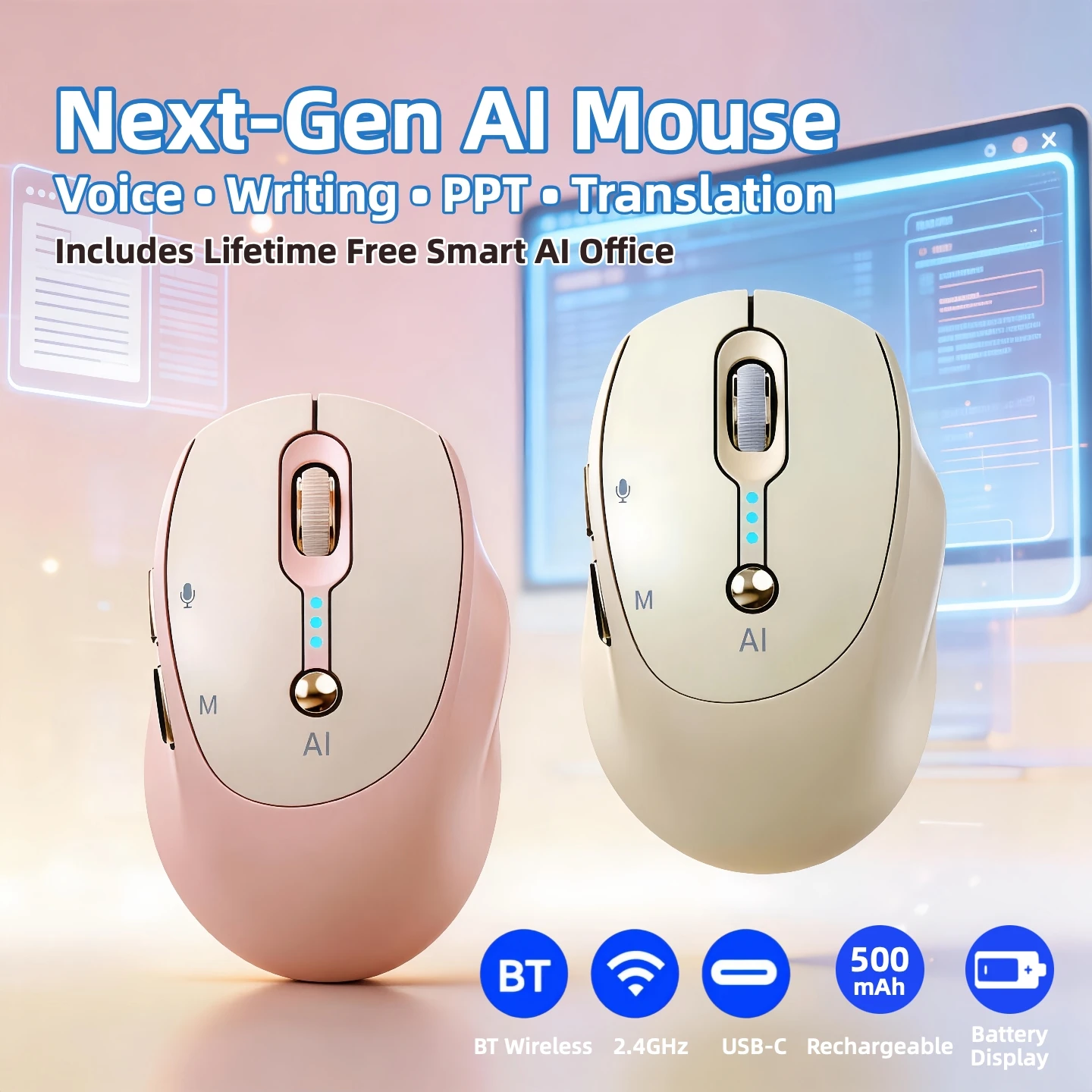 Wireless Bluetooth 24G SpeechtoText Office Mouse 1 | PricZone Wireless Bluetooth 24G Speech to Text Office Mouse 1 | PricZone