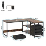 Tribesigns LShaped Computer Desk with Storage Drawers 6 | PricZone Tribesigns L Shaped Computer Desk with Storage Drawers 6 | PricZone