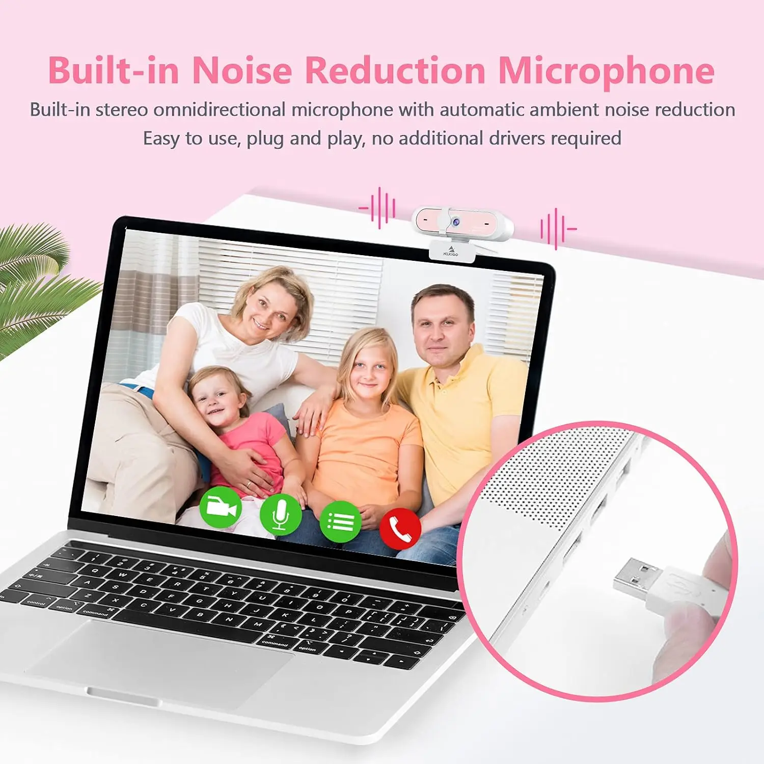 1080P 60Fps Webcam with Autofocus and Dual Mic 9