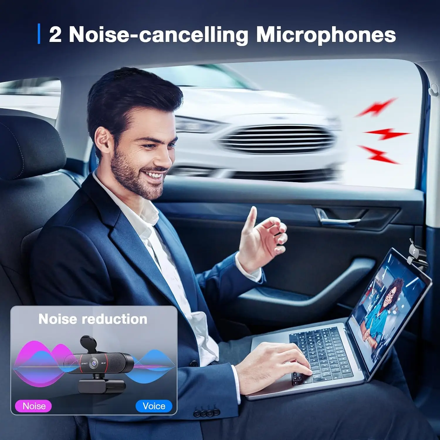 4K Webcam with Sony Sensor PDAF Auto Focus and Dual Mics 11