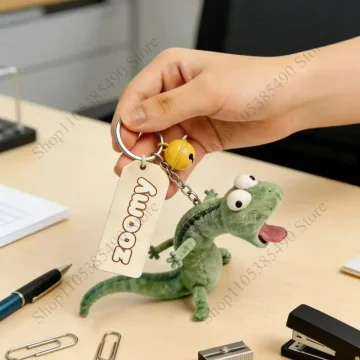Funny Beaver Plush Toy Transforms Into Mint Green Lizard 2