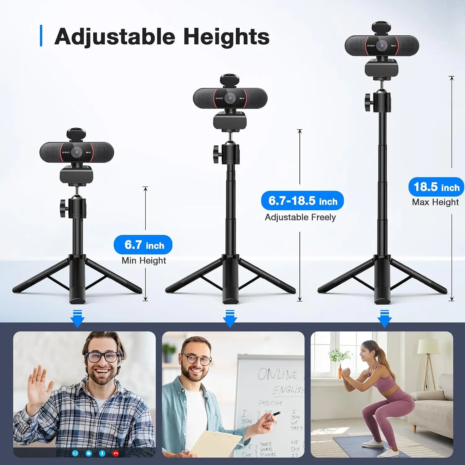 4K Webcam with Sony Sensor PDAF Auto Focus and Dual Mics 8