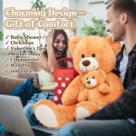 Morismos 39Inch Giant Teddy Bear Plush for Baby Shower 4 | PricZone