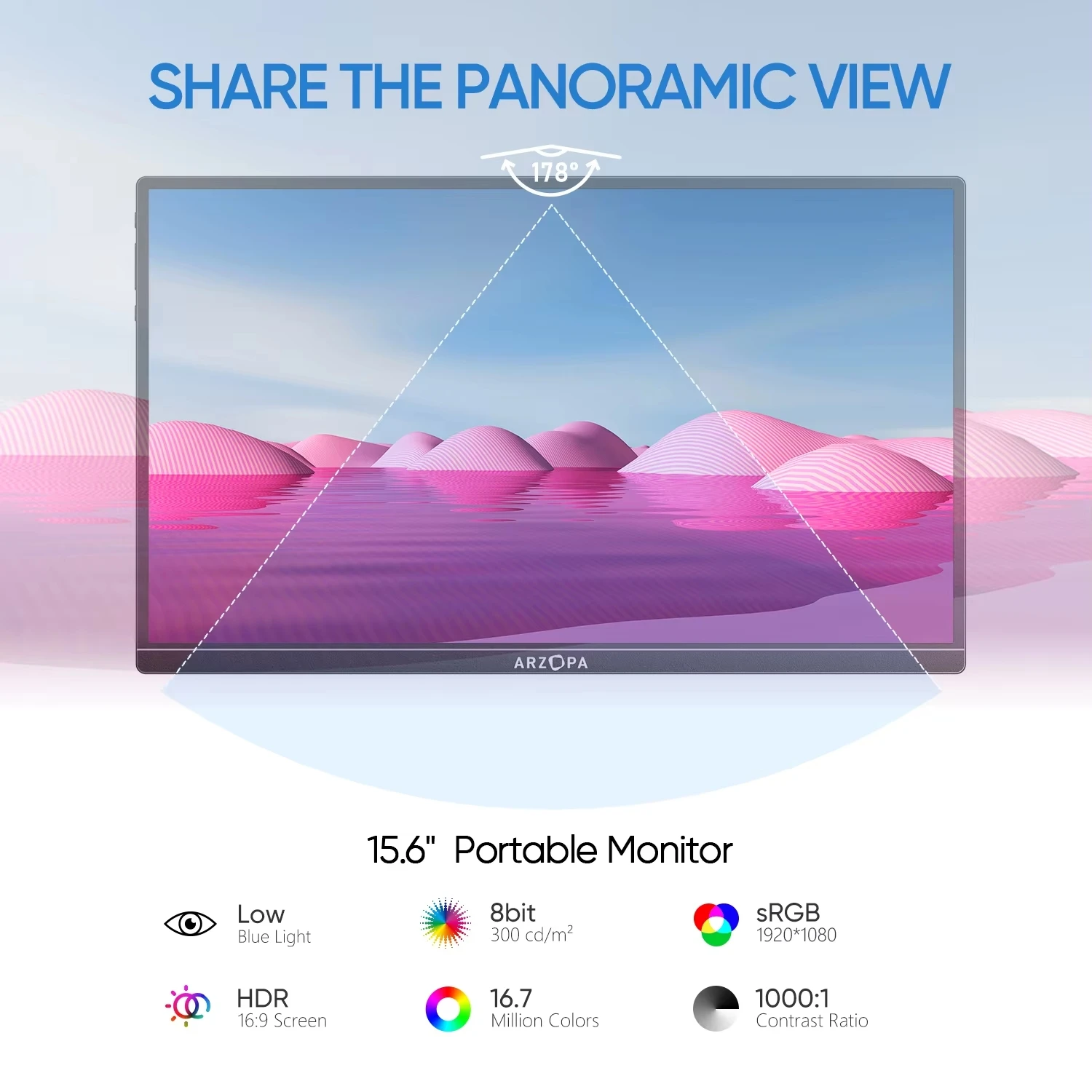 Arzopa 156 Inch Portable Monitor Fhd 1080P Ips USBC HDMI 2 | PricZone Arzopa 156 Inch Portable Monitor Fhd 1080P Ips USB C HDMI 2 | PricZone