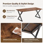 Wooden Computer Desk with Metal Legs for Home Office 3 | PricZone Wooden Computer Desk with Metal Legs for Home Office 3 | PricZone