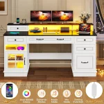 Executive Desk with File Drawer and Monitor Stand 4 | PricZone