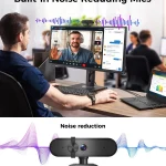 1080P Webcam with Microphone Wide View Auto Light 4 | PricZone 1080P Webcam with Microphone Wide View Auto Light 4 | PricZone
