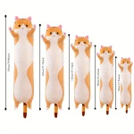 Inch Cute Long Cat Body Pillow Yellow Soft Plush Throw 4 | PricZone