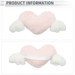 Plush HeartShaped Car Neck Pillow with Winged Design Soft 5 | PricZone Plush Heart Shaped Car Neck Pillow with Winged Design Soft 5 | PricZone