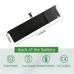 Xiaomi Mi Pro 156 Inch Laptop Battery R15B01W 5 | PricZone Back of a long black laptop battery with a small connector on top green safety icons appear below and a Back of the Battery banner across the bottom area | PricZone
