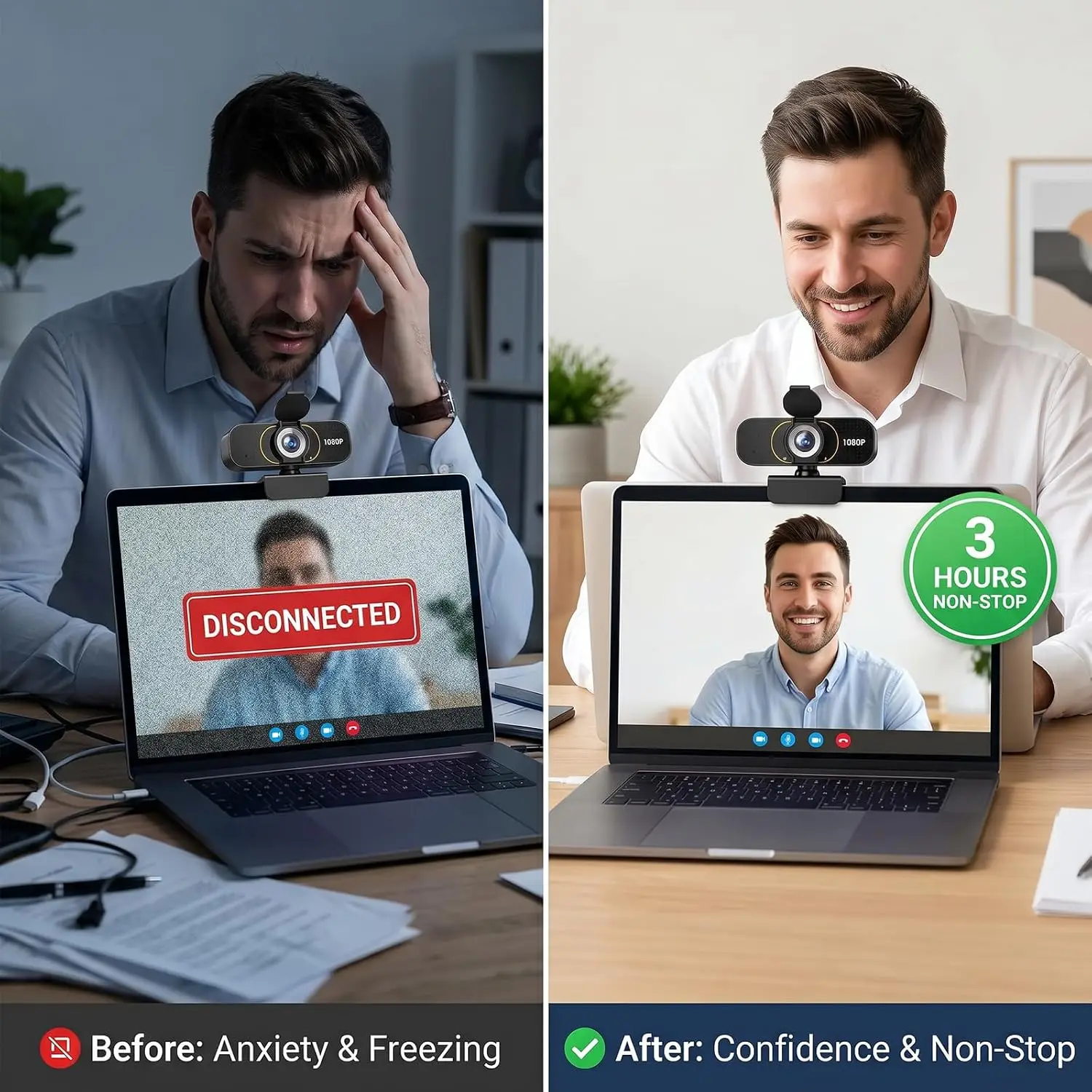 1080P Plug and Play USB Webcam with Microphone 9