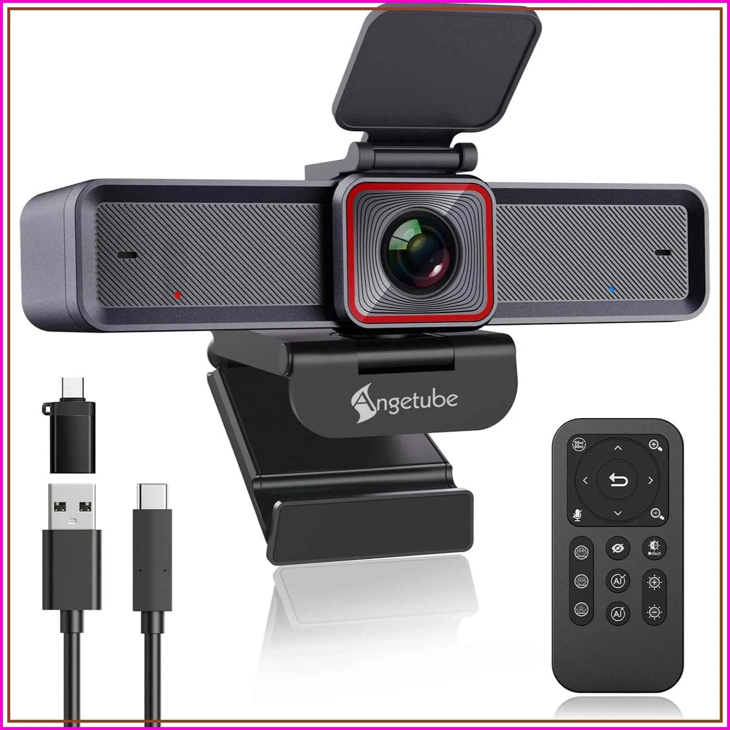 4K Webcam with AI Tracking and Wide Angle Remote Control 7