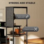 Homcom 56 Gaming Desk with Power Outlets and LED Lights 6 | PricZone