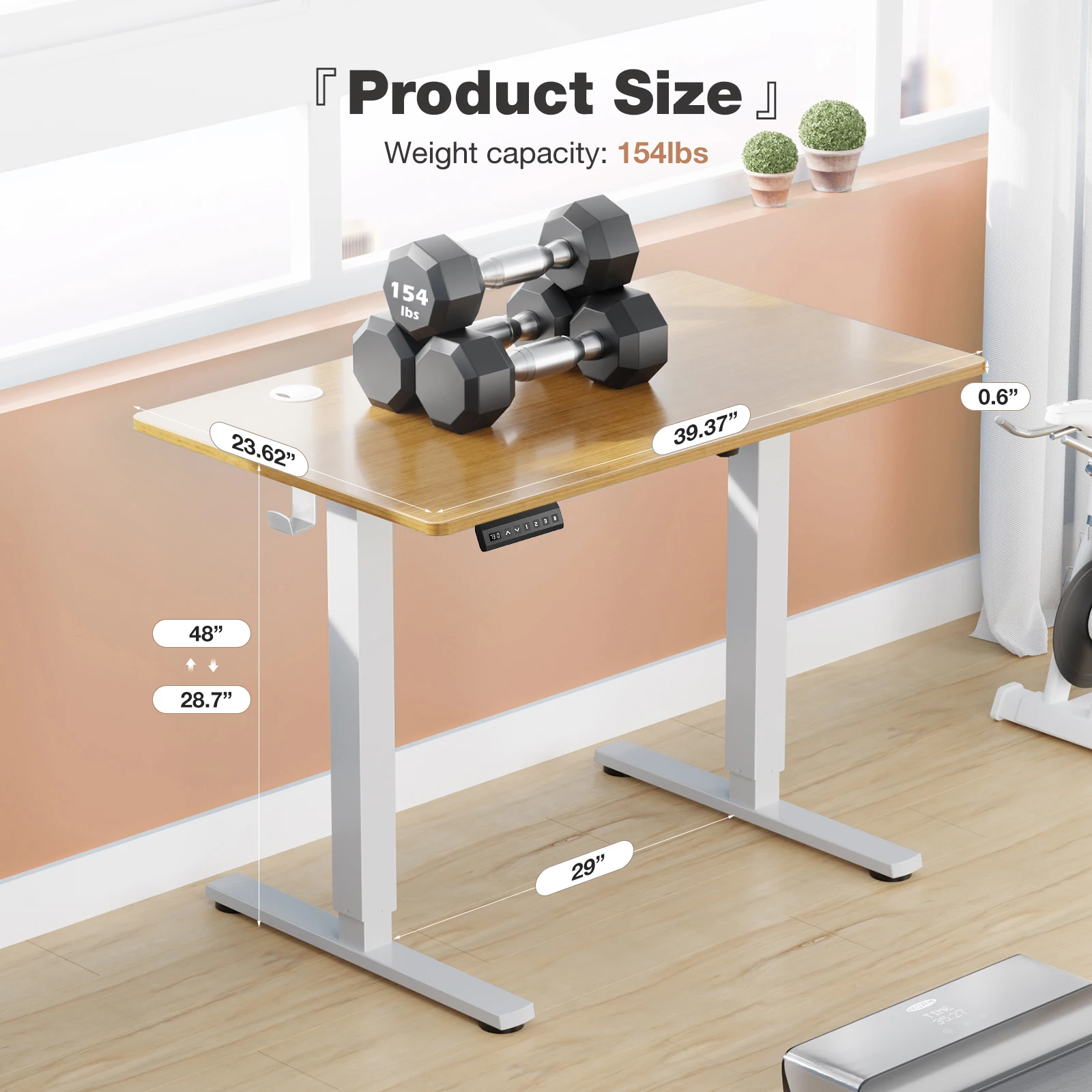Electric Standing Desk 40X24 Inch Height Adjustable 14