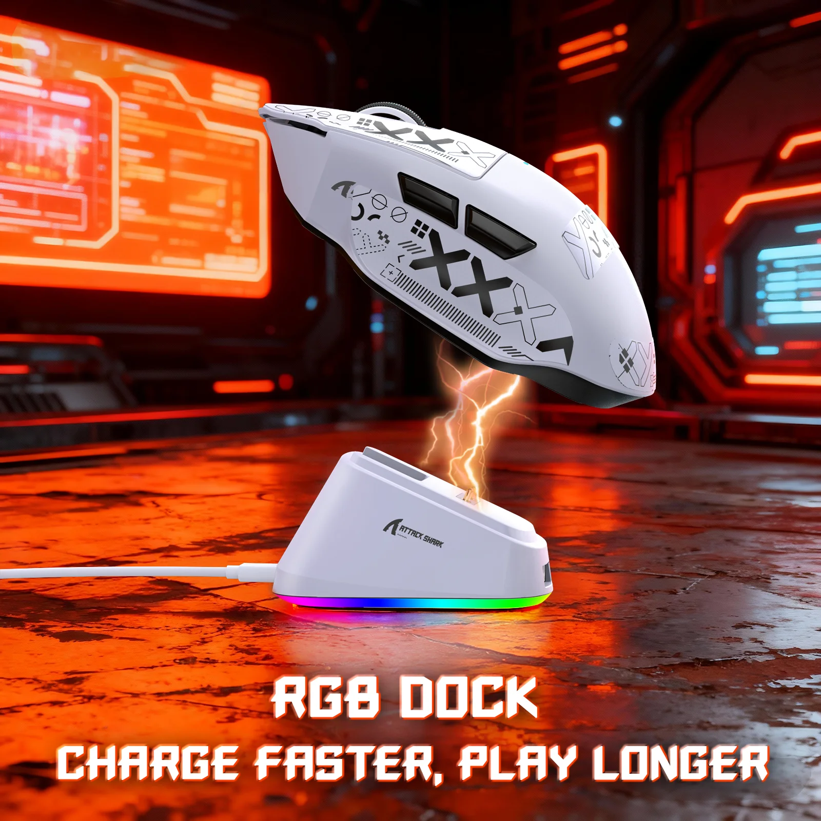 Attack Shark V6 65G Wireless Gaming Mouse RGB Magnetic 2 | PricZone Attack Shark V6 65G Wireless Gaming Mouse RGB Magnetic 2 | PricZone