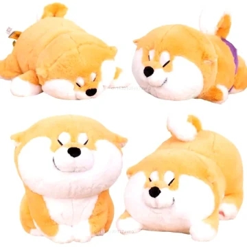 Adorable Japan Shiba Inu Dog Stuffed Animals Plushie Lying 1