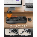 Ergonomic Wireless Keyboard and Mouse Combo 24G Full Size 5 | PricZone Ergonomic Wireless Keyboard and Mouse Combo 24G Full Size 5 | PricZone
