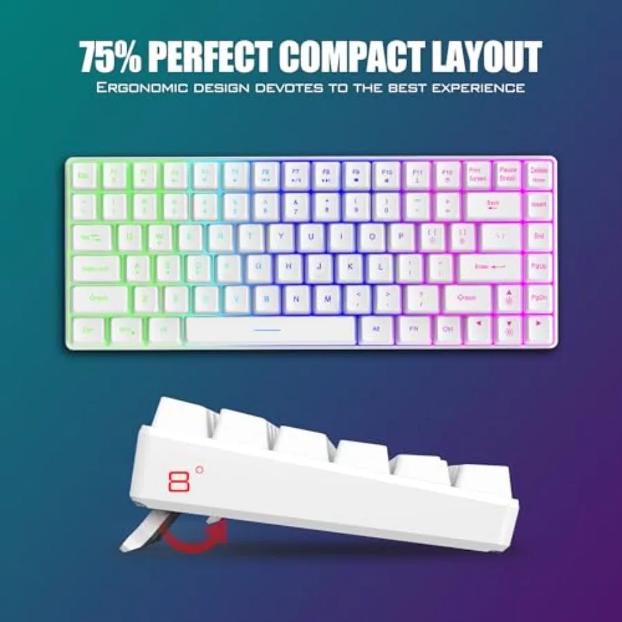 K84 Wireless Keyboard and Mouse Combo with Rainbow Backlit 16