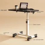 Adjustable Height Overbed Table with Rolling Laptop Desk 3 | PricZone