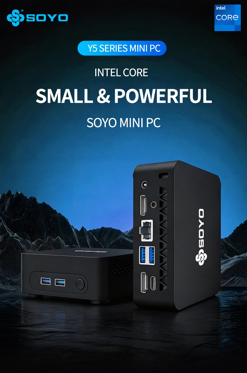 Soyo Y5 Intel Core I3 4030U Mini PC with 8Gb RAM and 128Gb 9