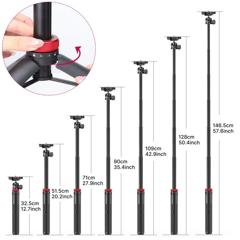 Ulanzi Mt44 576 Inch Extendable Livebroadcast Tripod Stand 4 | PricZone Ulanzi Mt 44 576 Inch Extendable Livebroadcast Tripod Stand 4 | PricZone