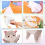 Inch Cute Long Cat Body Pillow Yellow Soft Plush Throw 5 | PricZone