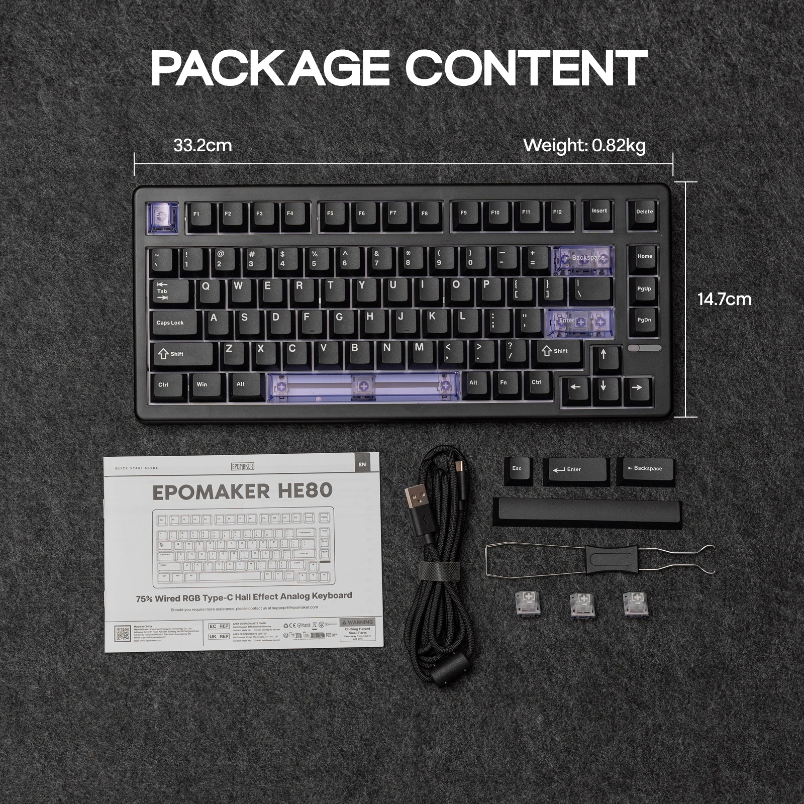 Epomaker He80 75 Qwerty Us Layout HotSwap Gasket Wired 5 | PricZone Epomaker He80 75 Qwerty Us Layout Hot Swap Gasket Wired 5 | PricZone